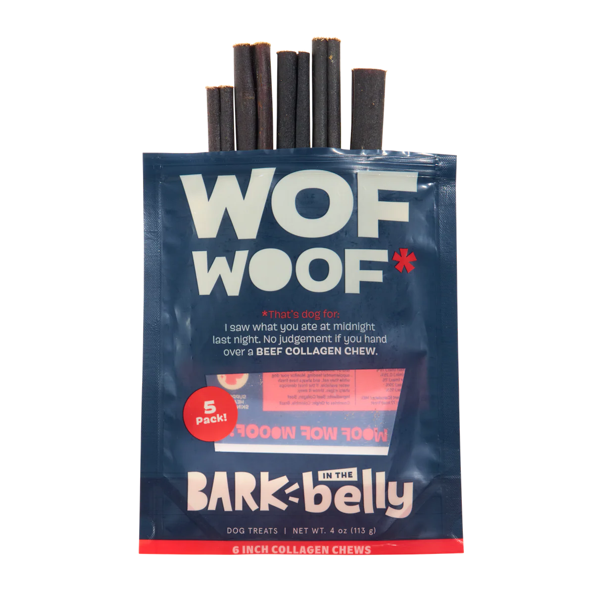 Beef Collagen Dog Chews, 5 Ct