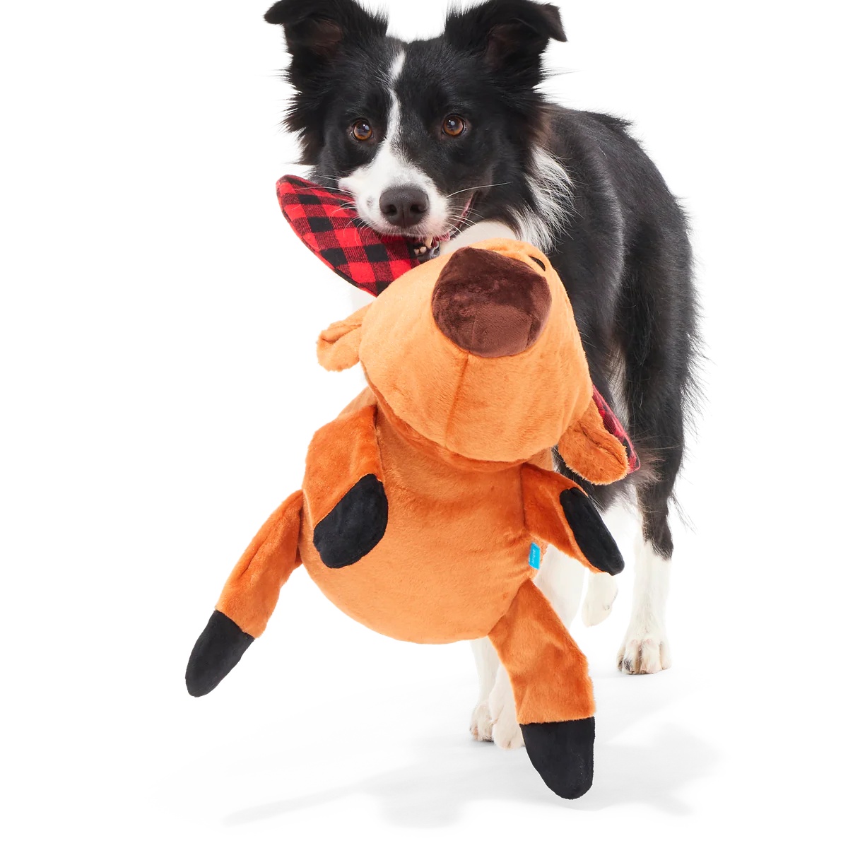 Buffalo Plaid Blitzen Plush Tug + Extra-Large Dog Toy - Image 3