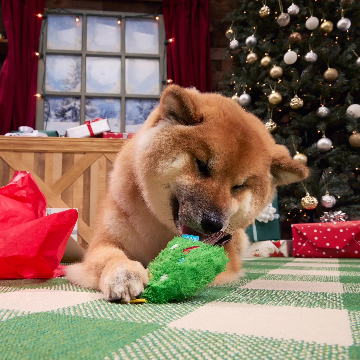 Christmutts Tree Plush Tug Dog Toy - Image 3