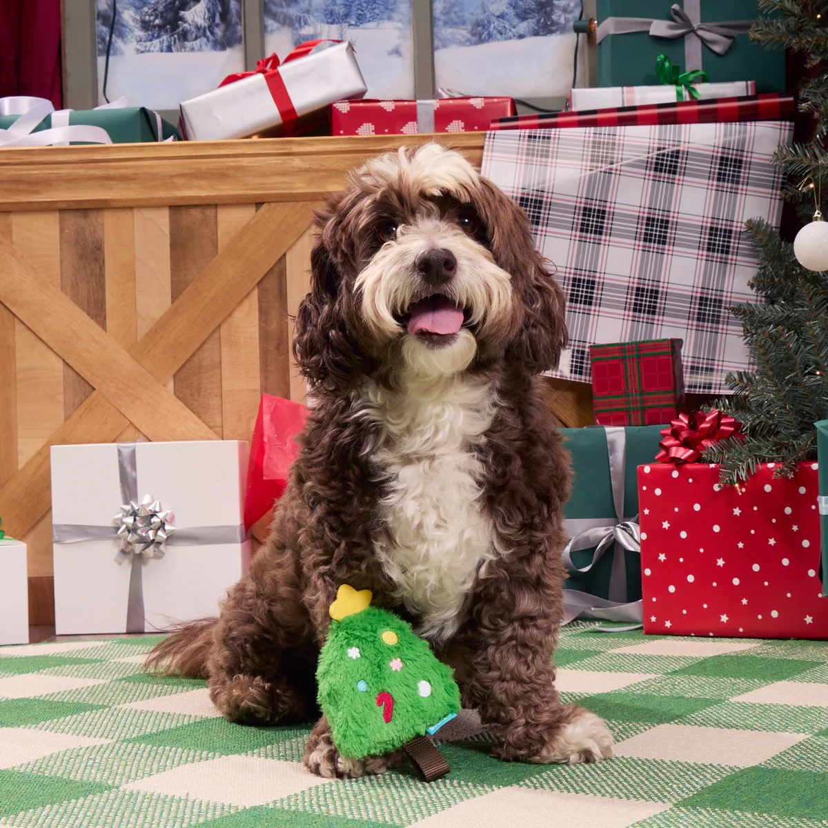 Christmutts Tree Plush Tug Dog Toy - Image 5