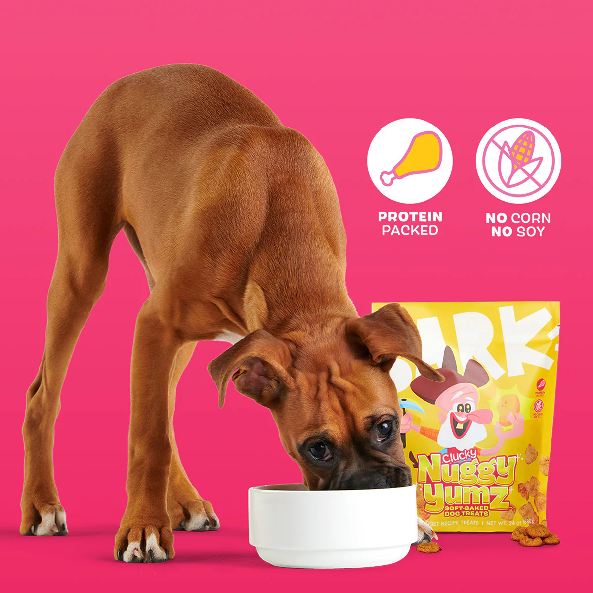 Clucky Nuggy Yumz Soft+Chewy Chicken Dog Treats, 24 oz - Image 2