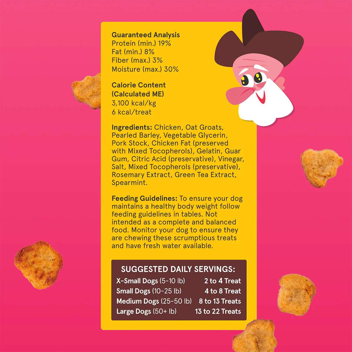 Clucky Nuggy Yumz Soft+Chewy Chicken Dog Treats, 24 oz - Image 5