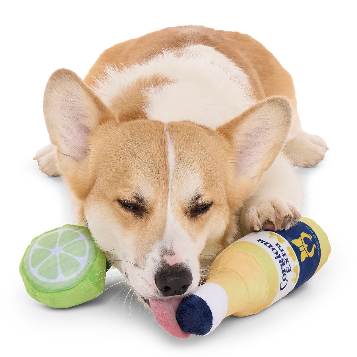 Corgiona With Lime Plush Multi-Part Dog Toy - Image 5