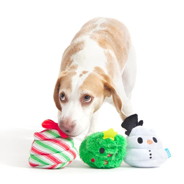 Crappy Holidays Multipart Plush Dog Toy Bundle - Image 3