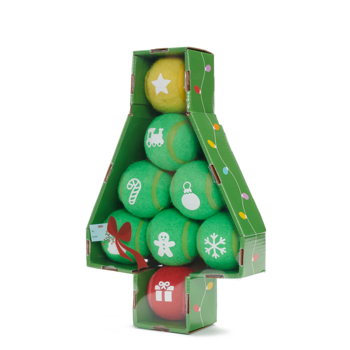 Deck The Balls Plush 8 Squeaky Tennis Balls Fetch Dog Toy - Image 3