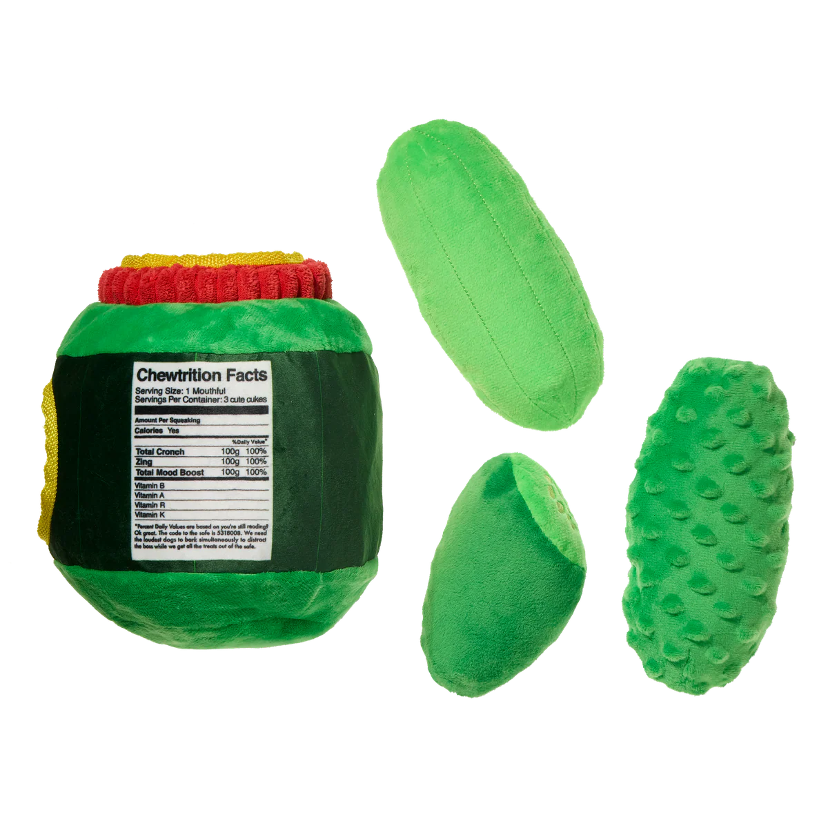 Dill-emma Squad Pickle Plush Multi-Part + Extra-Large Dog Toy - Image 4