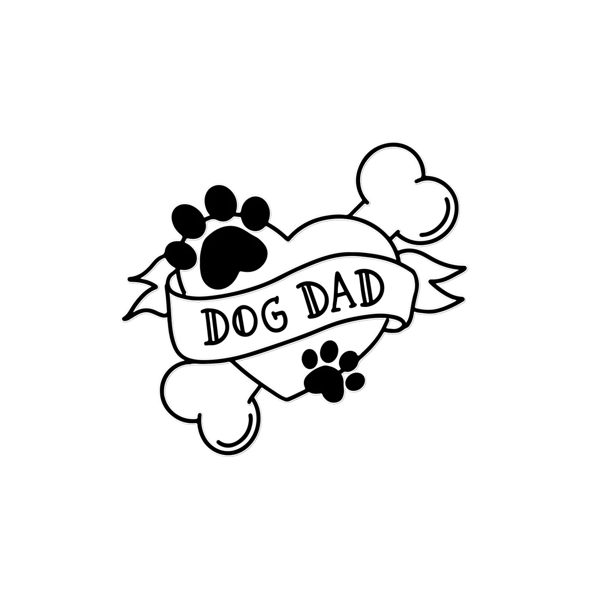 Dog Dad Temporary Tattoo - Image 3