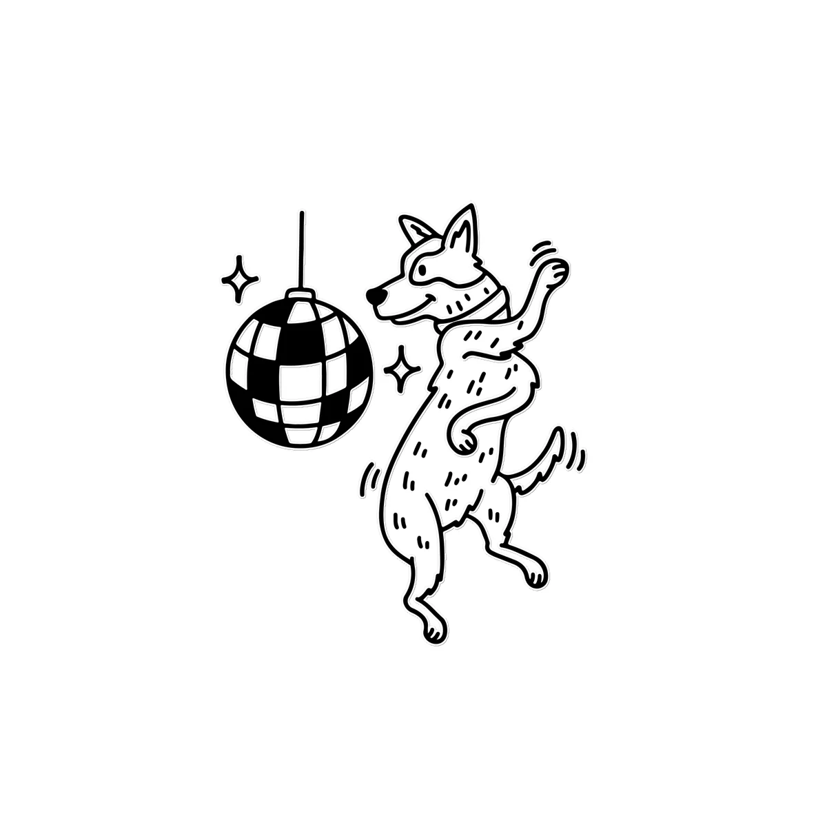 Dog Disco Temporary Tattoo - Image 3