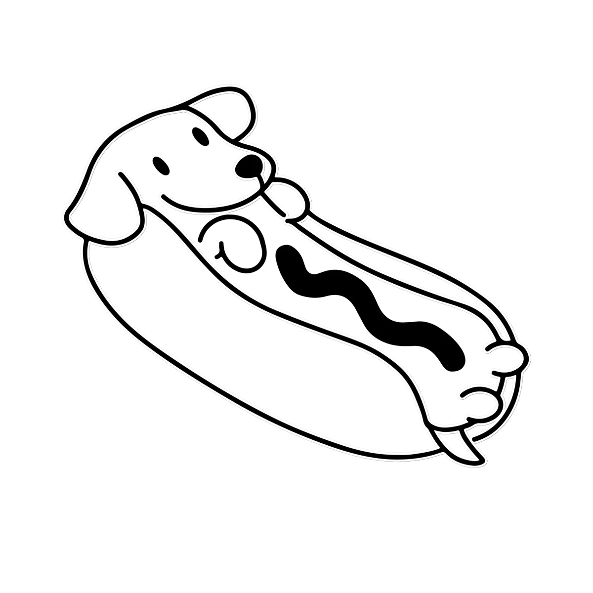 Dog in Hot Dog Temporary Tattoo - Image 4