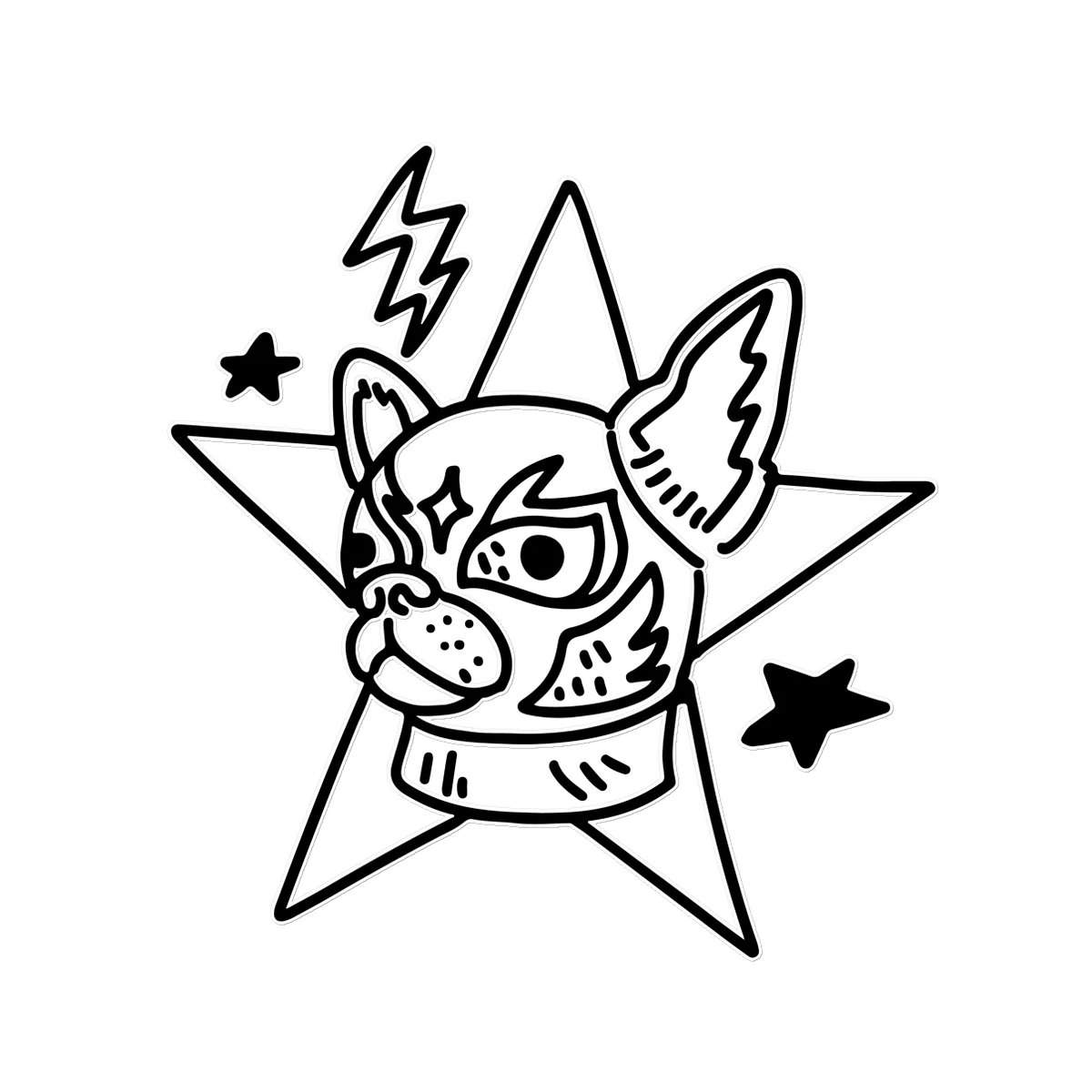 Dog Star Temporary Tattoo - Image 5