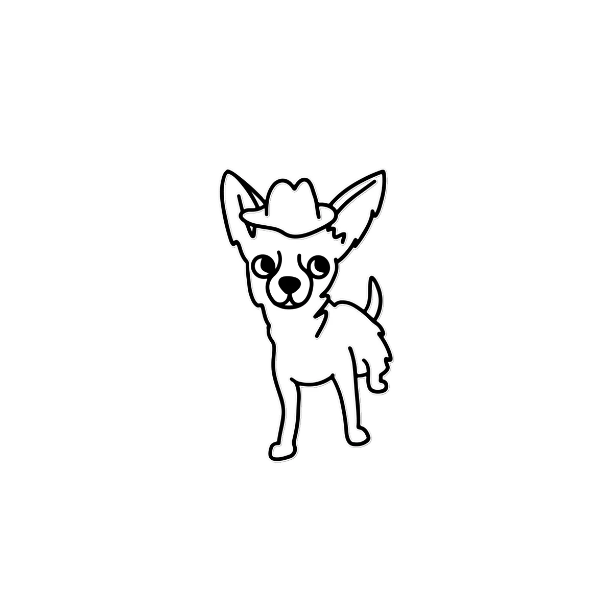 Dog With Hat Temporary Tattoo - Image 3