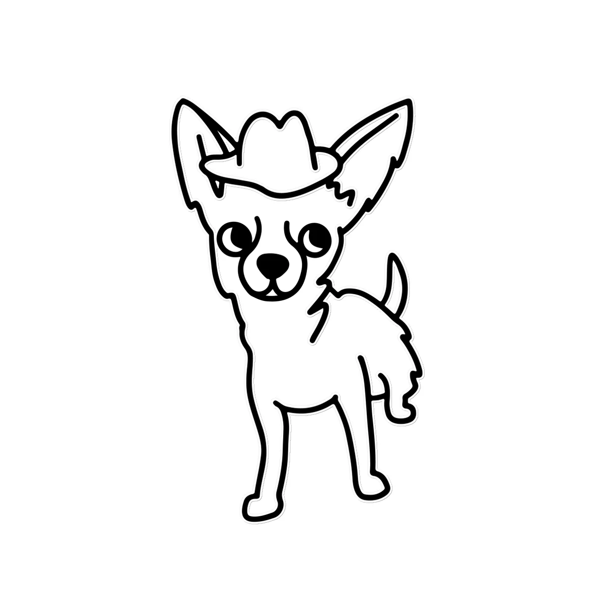 Dog With Hat Temporary Tattoo - Image 4