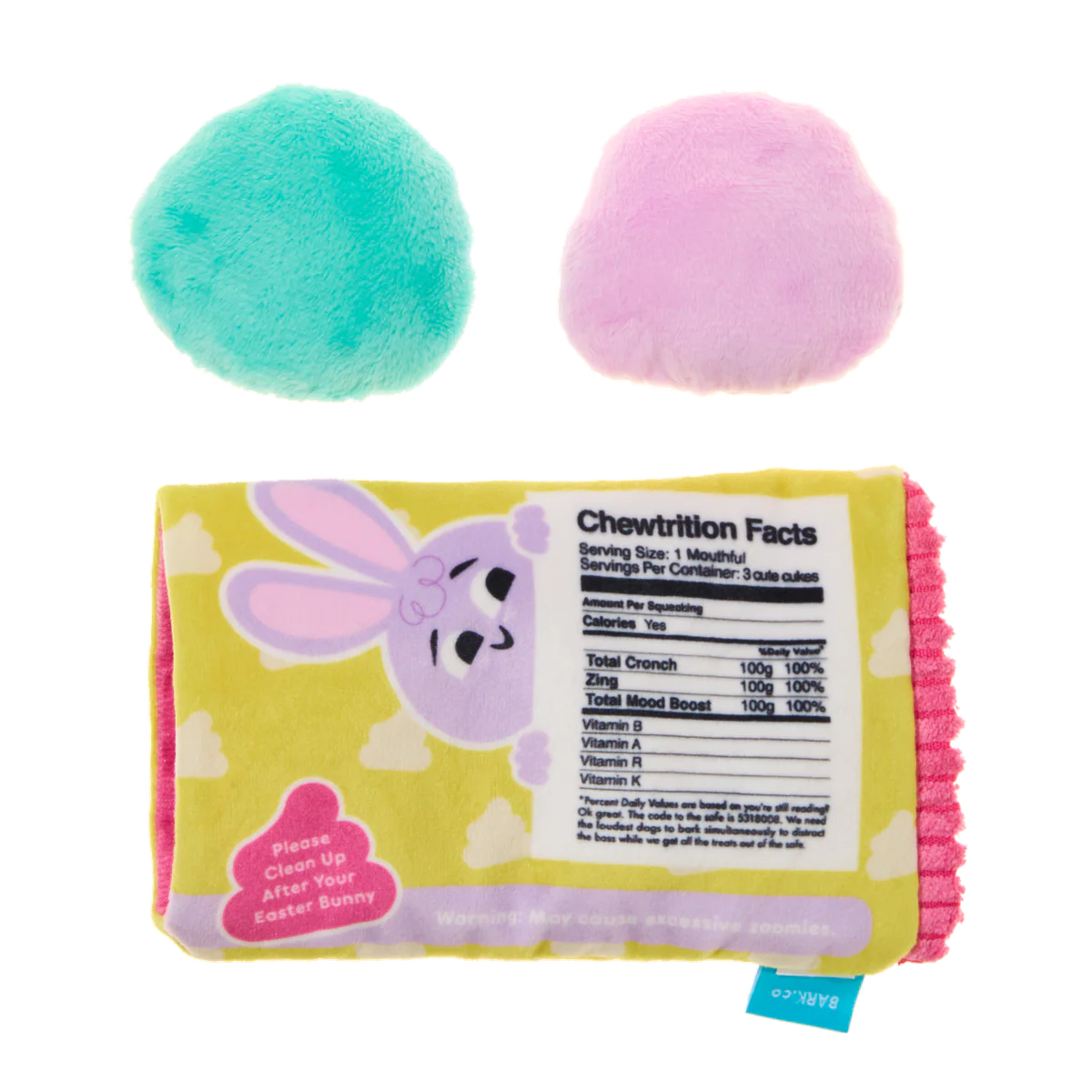 Easter Bunny Droppings Plush Multi-Part + Enrichment Dog Toy - Image 6