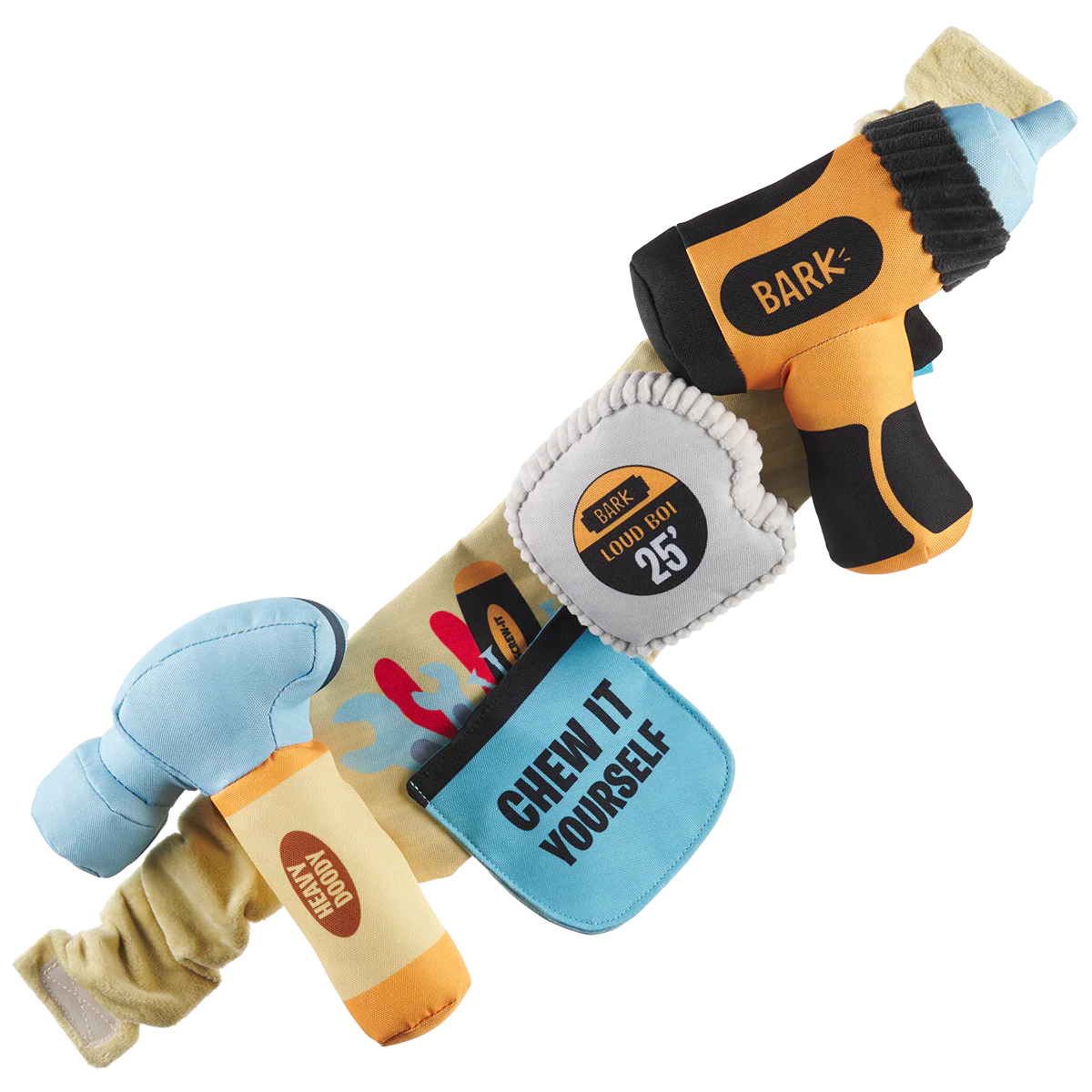 Fixer Pupper Tool Belt Plush Wearable Multi-Part Dog Toy - Image 2