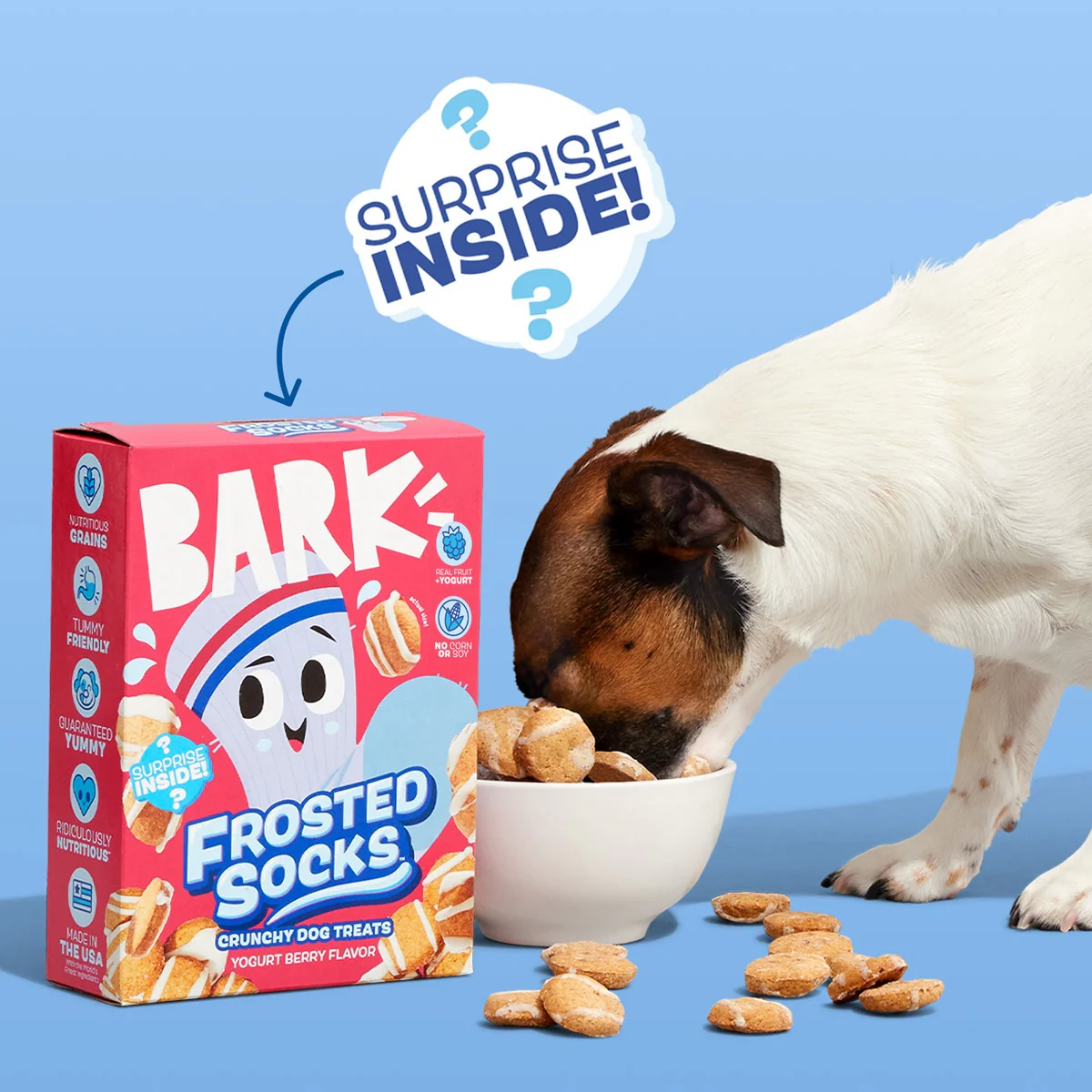 Frosted Socks™ Yogurt Berry Flavor Vegetarian Cereal Dog Treats, 24 oz - Image 2