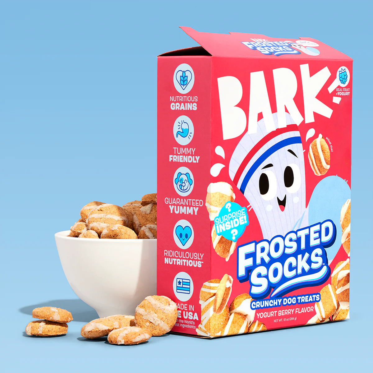 Frosted Socks™ Yogurt Berry Flavor Vegetarian Hard & Crunchy Dog Treats, 10 oz - Image 3