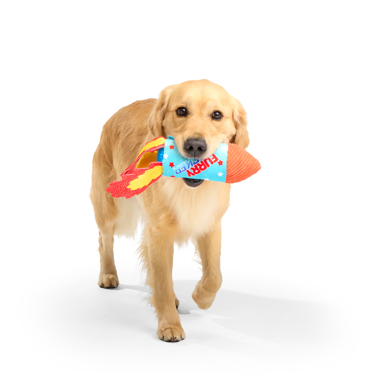 Furry Cracker Plush Tug Dog Toy - Image 2