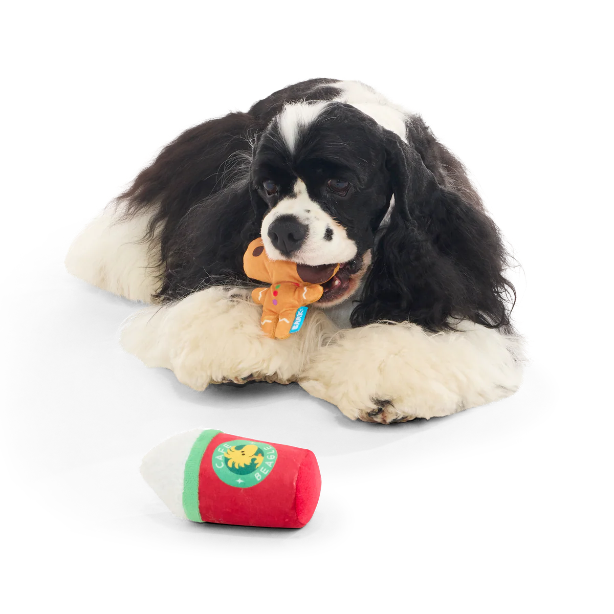 Gingersnoop Latte Multi Part Plush Dog Toy - Image 2