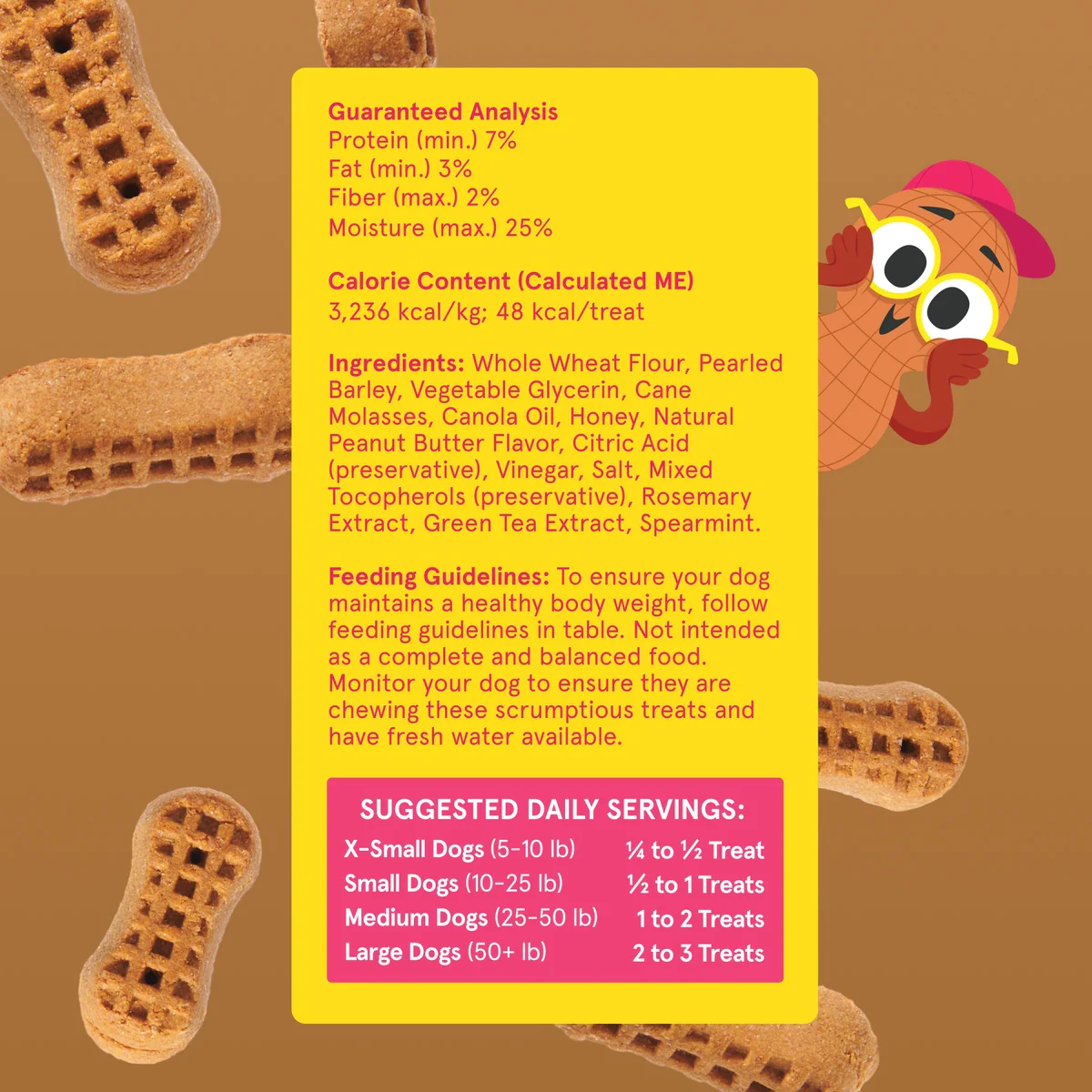 Go Nutty's™ Peanut Cereal Dog Treats, 24 oz - Image 3