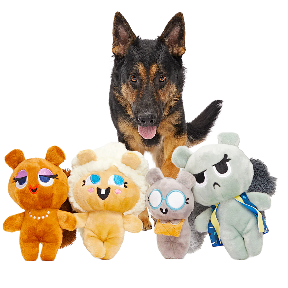 Golden Squirrels Plush Multi-Part Dog Toy - Image 5