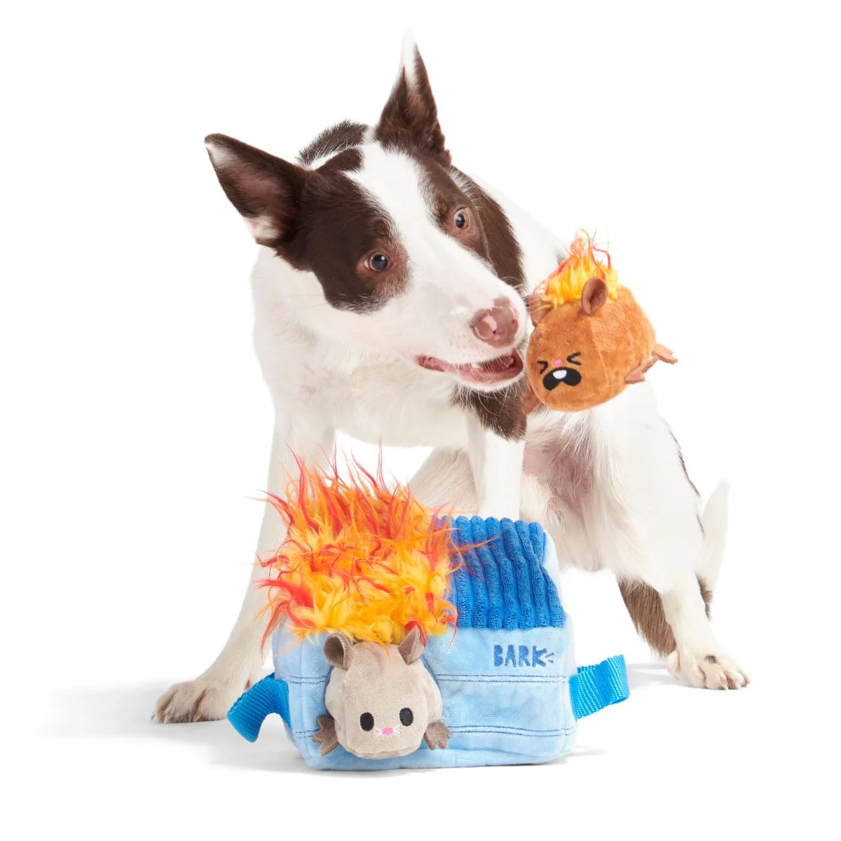 Hide n' Squeak Dumpster Fire Plush Enrichment + Multi-Part Dog Toy - Image 10