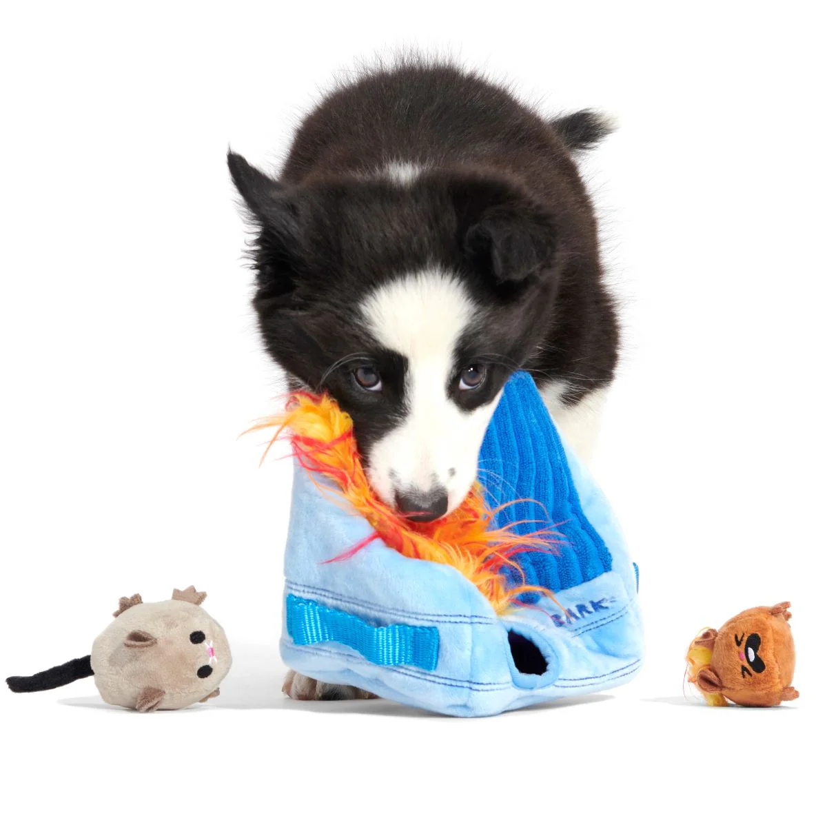 Hide n' Squeak Dumpster Fire Plush Enrichment + Multi-Part Dog Toy - Image 4