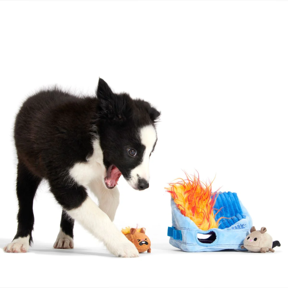 Hide n' Squeak Dumpster Fire Plush Enrichment + Multi-Part Dog Toy - Image 5
