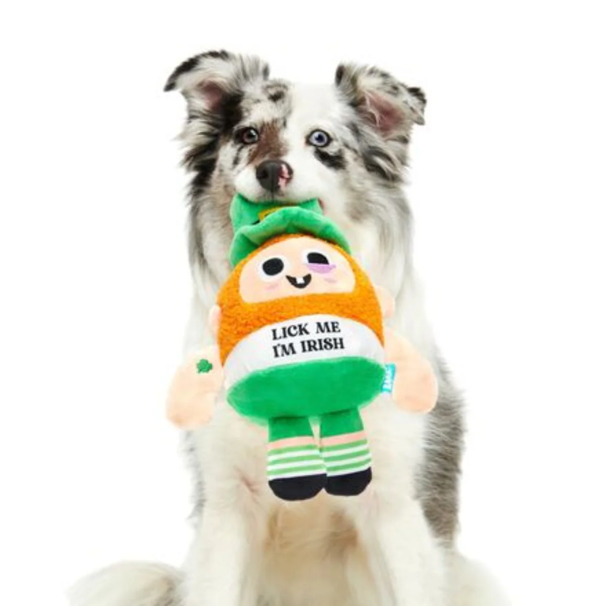 Lick Me Leprechaun Plush 2-in-1 Rip and Reveal + Gnaw Dog Toy - Image 6