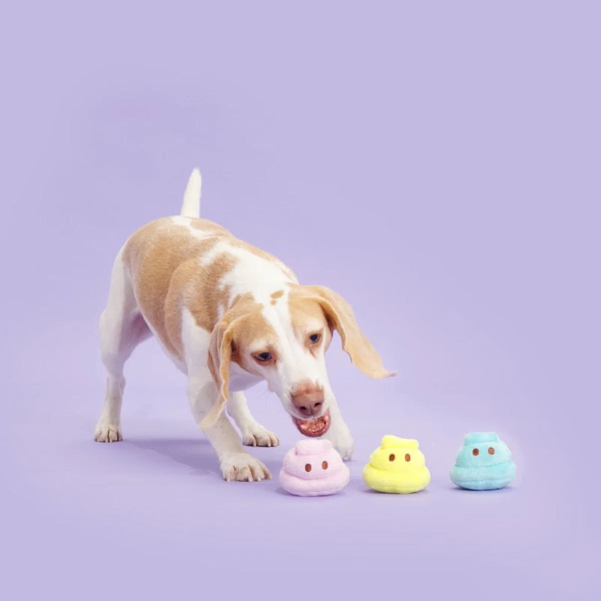Marshmallow Poops Plush Multi-Part + Fetch Dog Toy - Image 2
