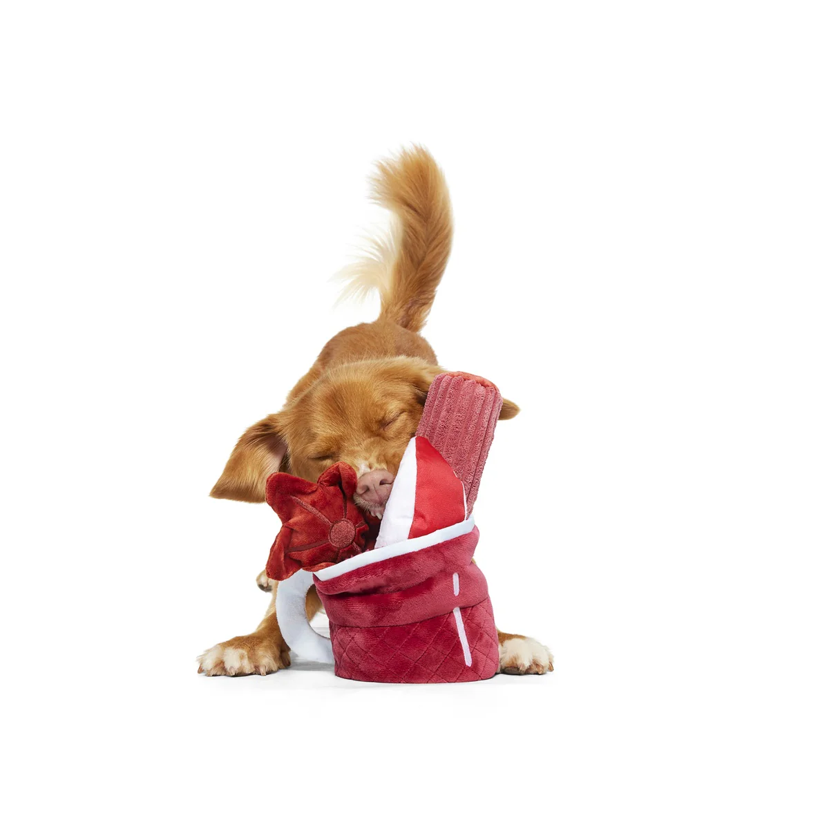 Mulled Wine Plush Tug Dog Toy - Image 2