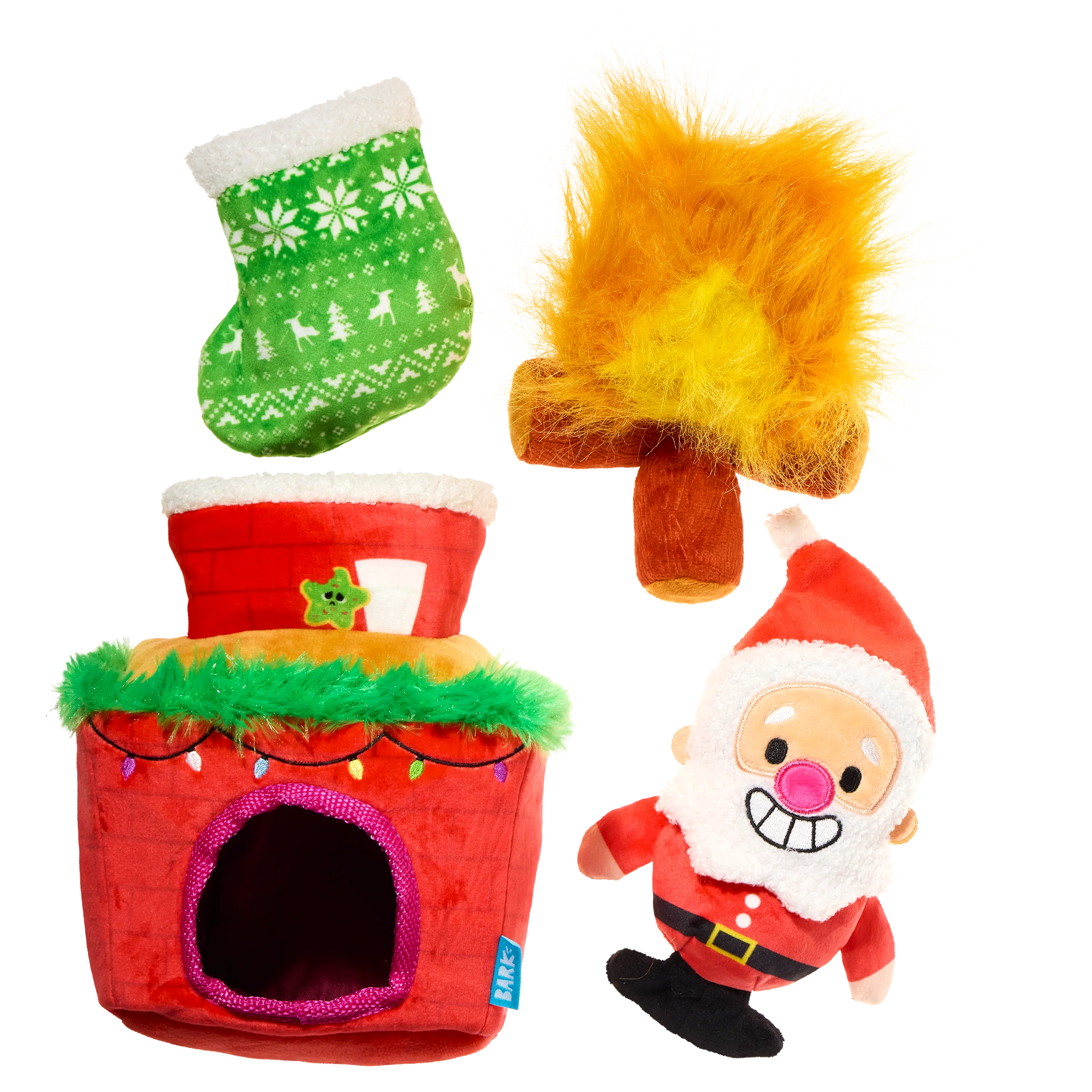 Mutts Be Santa Plush Extra-Large Enrichment + Multi-Part Dog Toy - Image 3