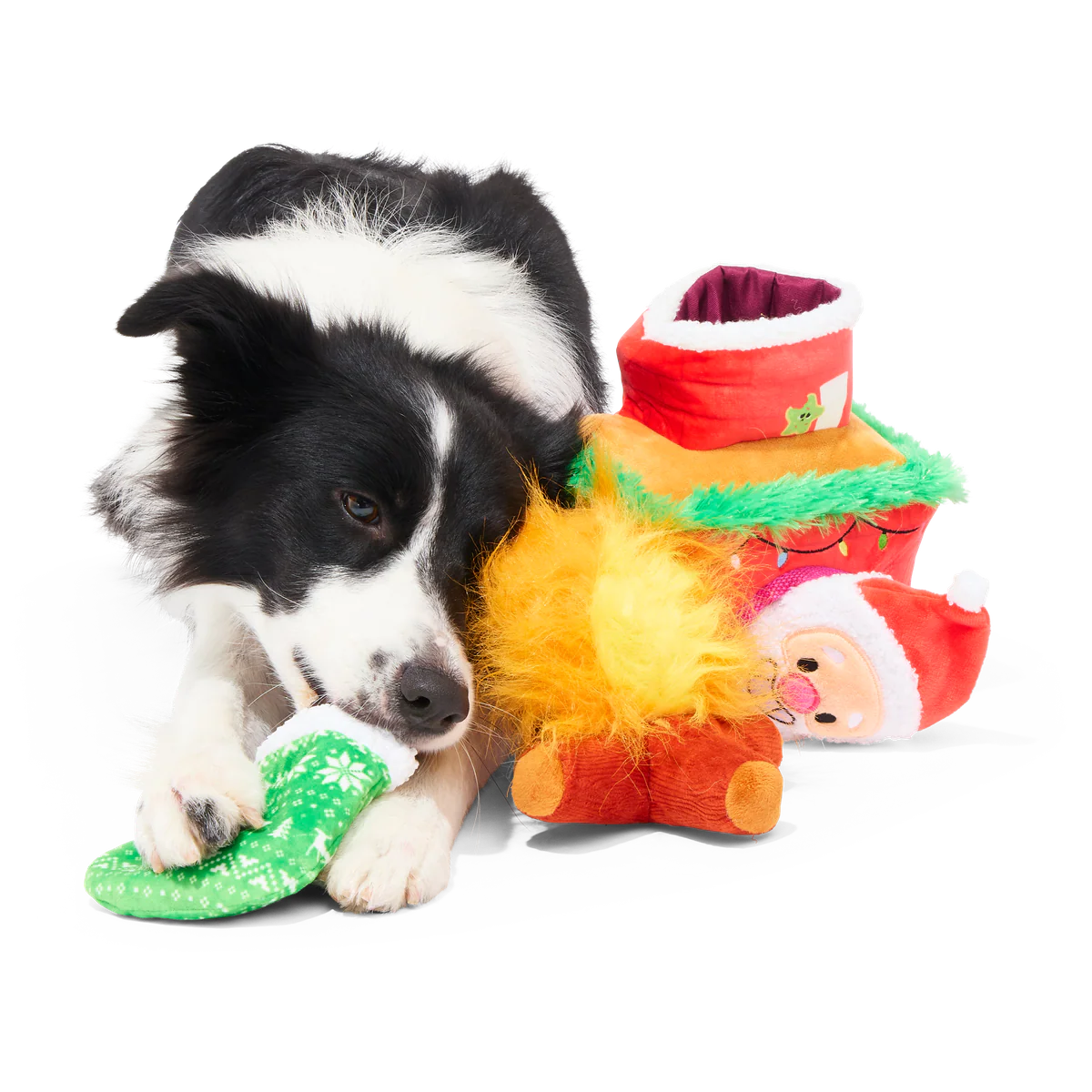 Mutts Be Santa Plush Extra-Large Enrichment + Multi-Part Dog Toy - Image 4