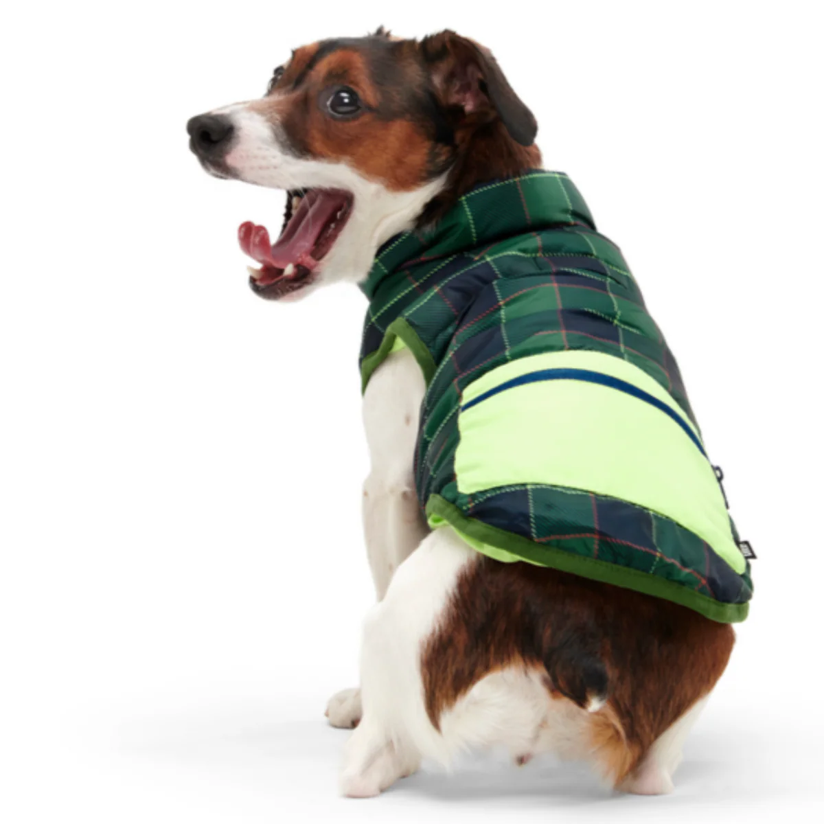 Plaid To The Bone Dog Puffer Vest - Image 7