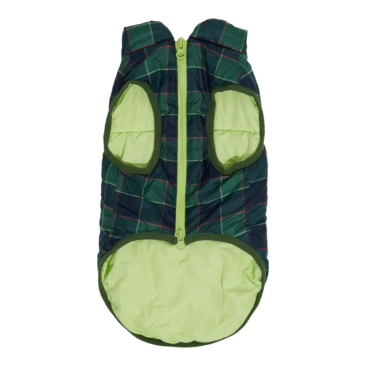 Plaid To The Bone Dog Puffer Vest - Image 8