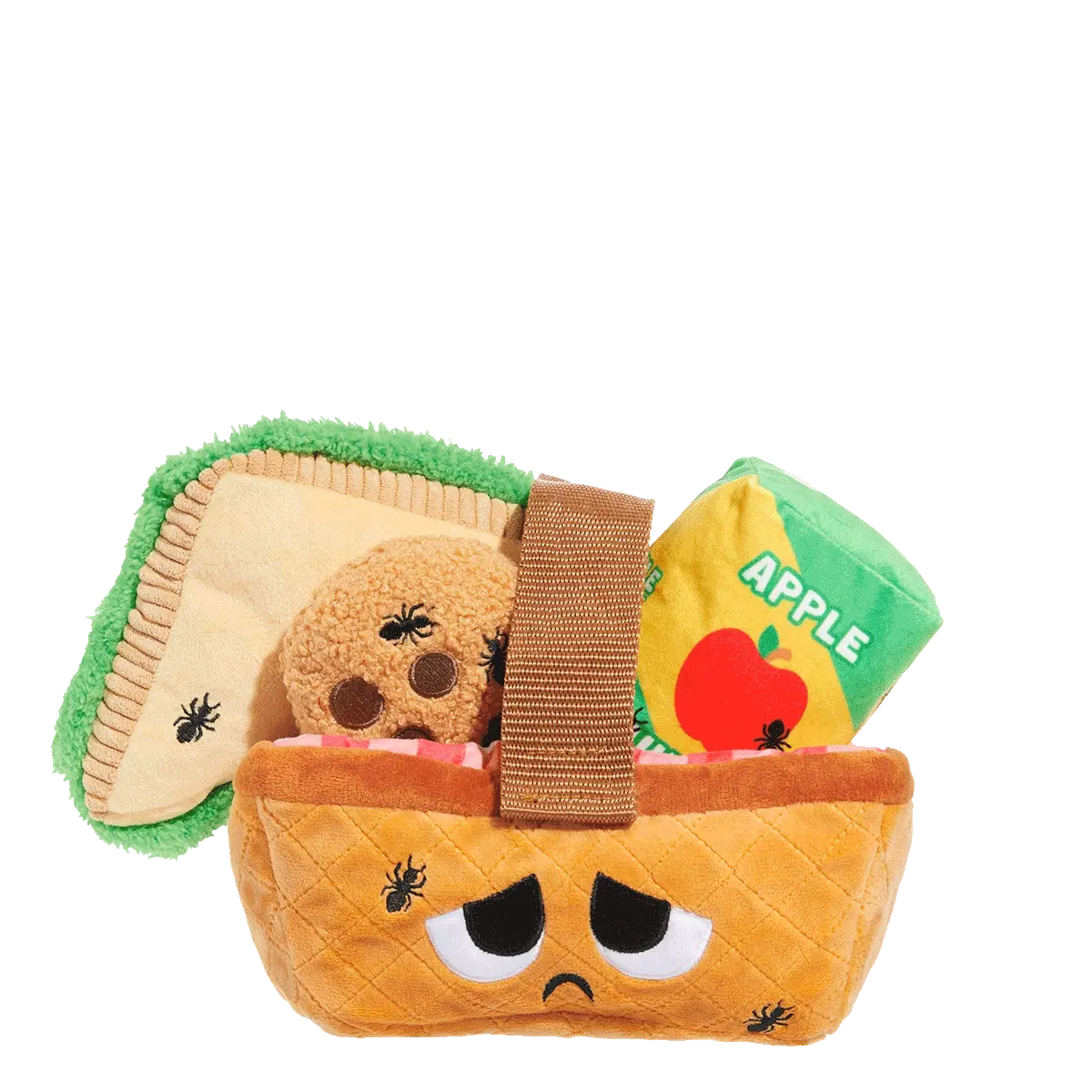 Quick Lick Picnic Plush Tug + Multi-Part + Enrichment Dog Toy - Image 2