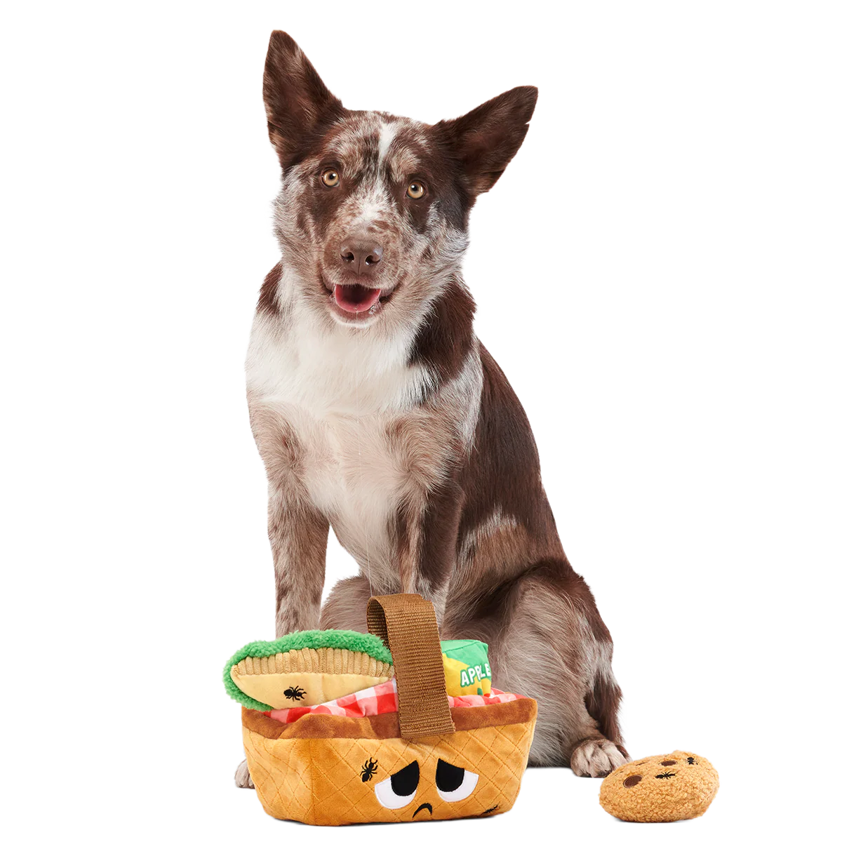 Quick Lick Picnic Plush Tug + Multi-Part + Enrichment Dog Toy - Image 5