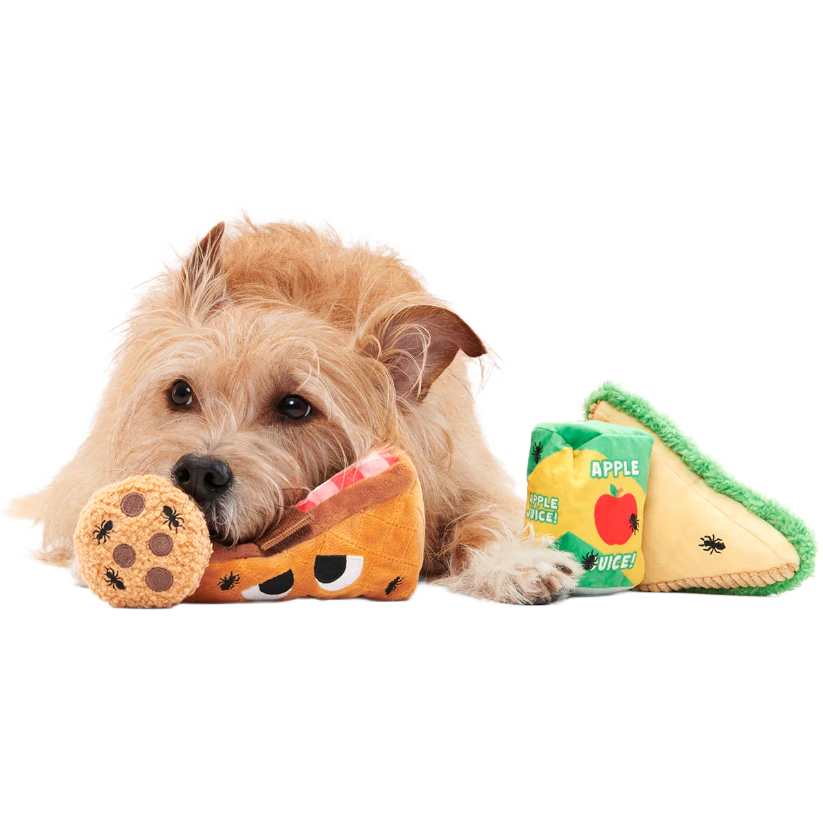 Quick Lick Picnic Plush Tug + Multi-Part + Enrichment Dog Toy - Image 6