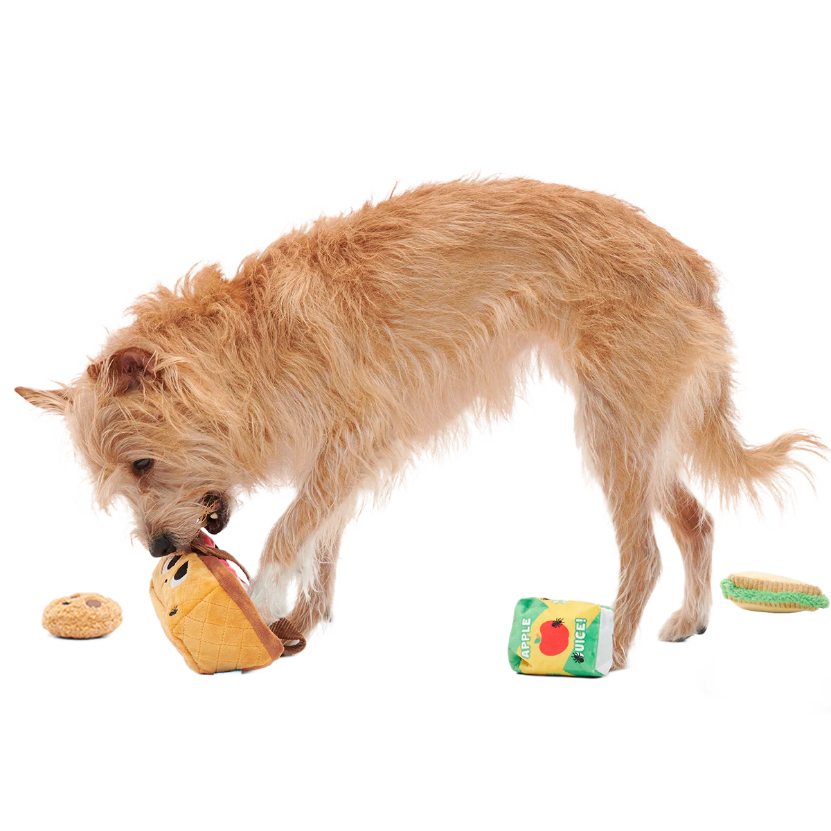 Quick Lick Picnic Plush Tug + Multi-Part + Enrichment Dog Toy - Image 7