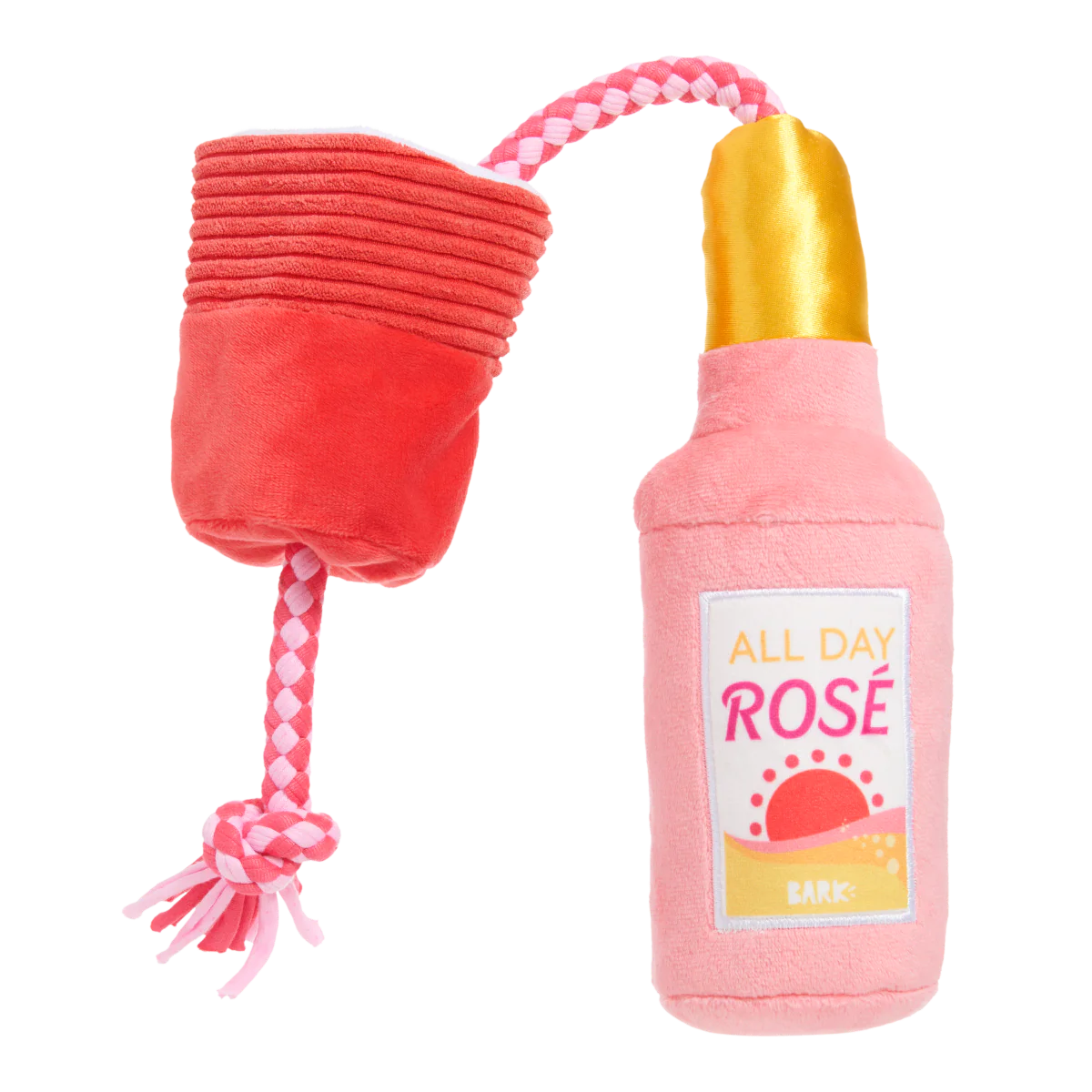 Red Cup Rosé Plush Tug Dog Toy - Image 8