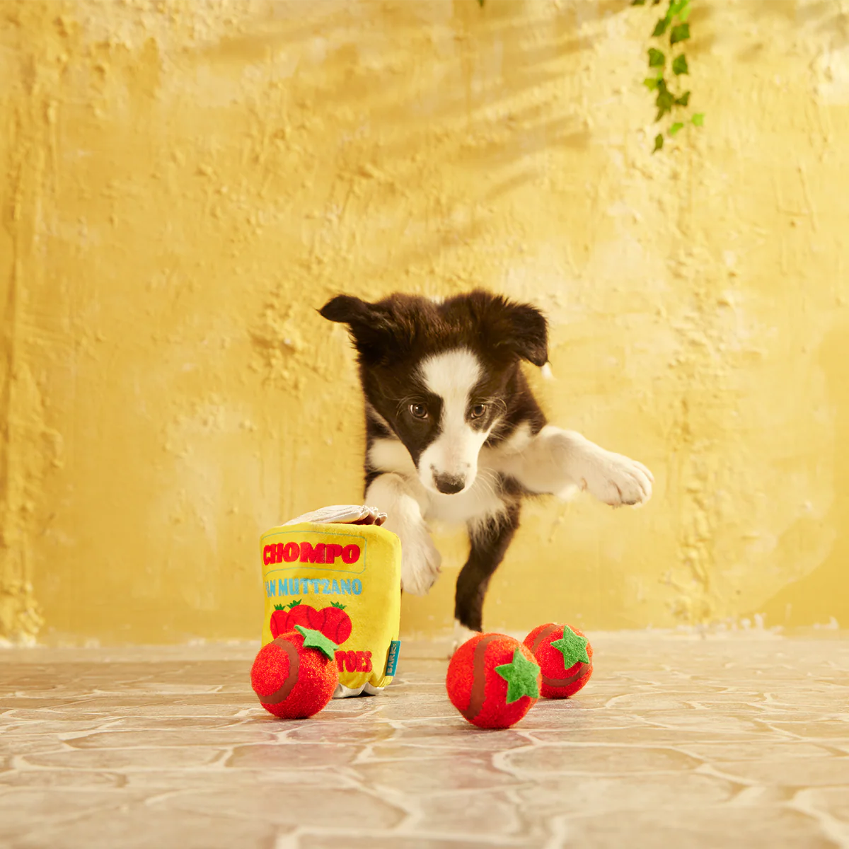San Muttzano Tomatoes Plush Multi-Part Enrichment + Fetch Dog Toy - Image 4