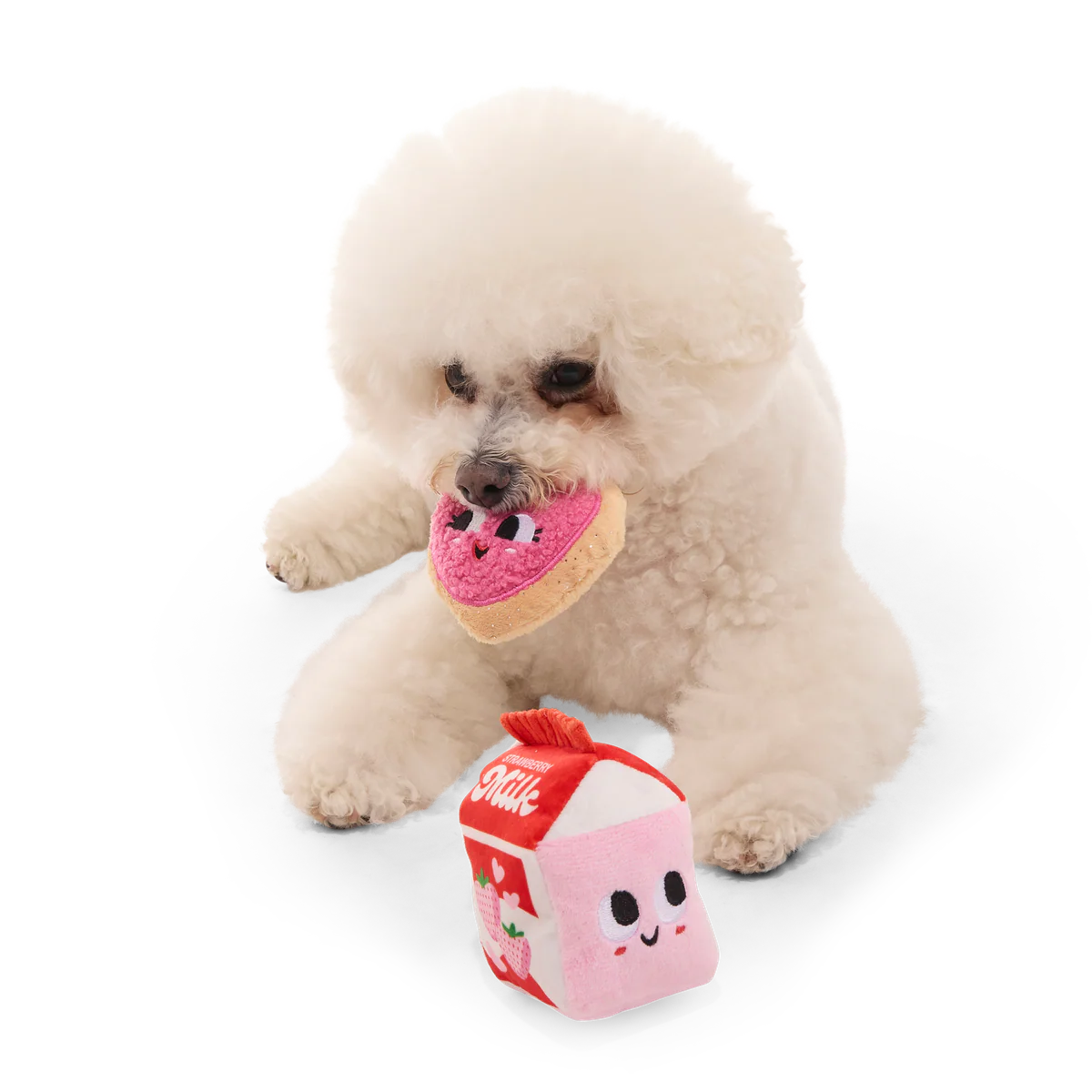 Squeak Heart Snack Plush Multi-Part Dog Toy - Image 2