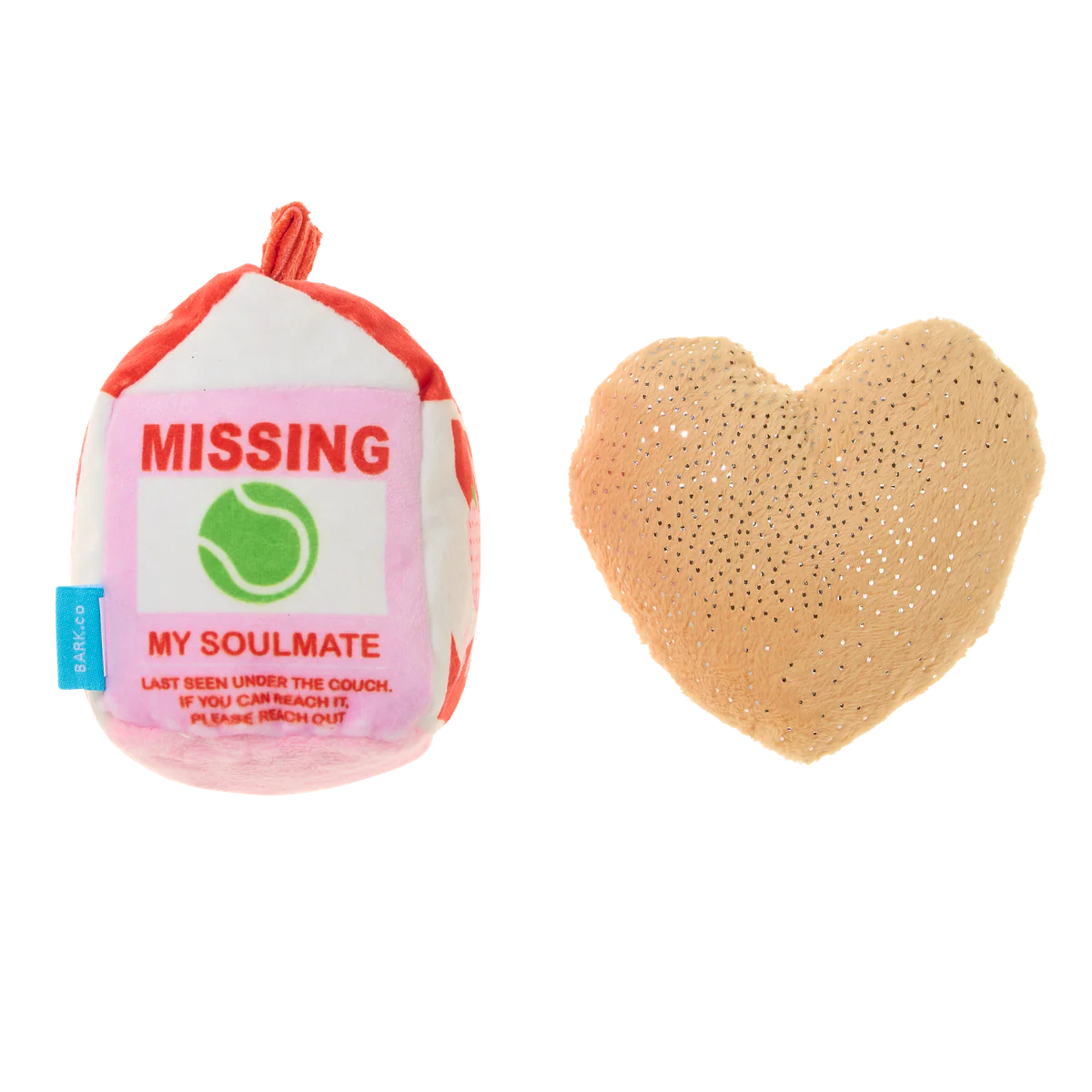 Squeak Heart Snack Plush Multi-Part Dog Toy - Image 4