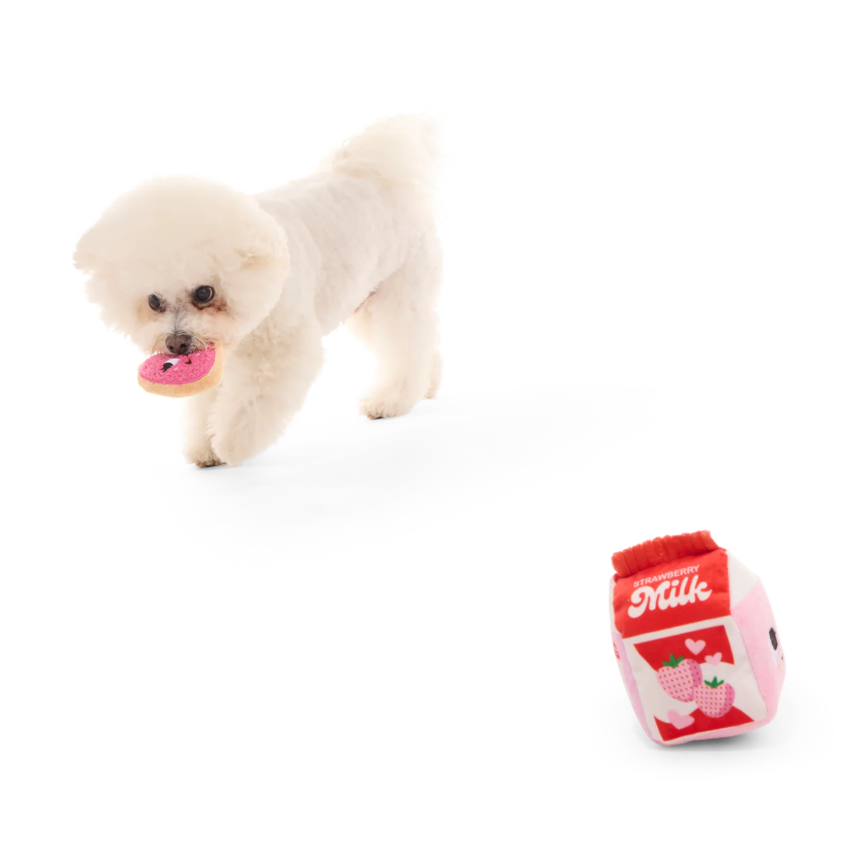 Squeak Heart Snack Plush Multi-Part Dog Toy - Image 6