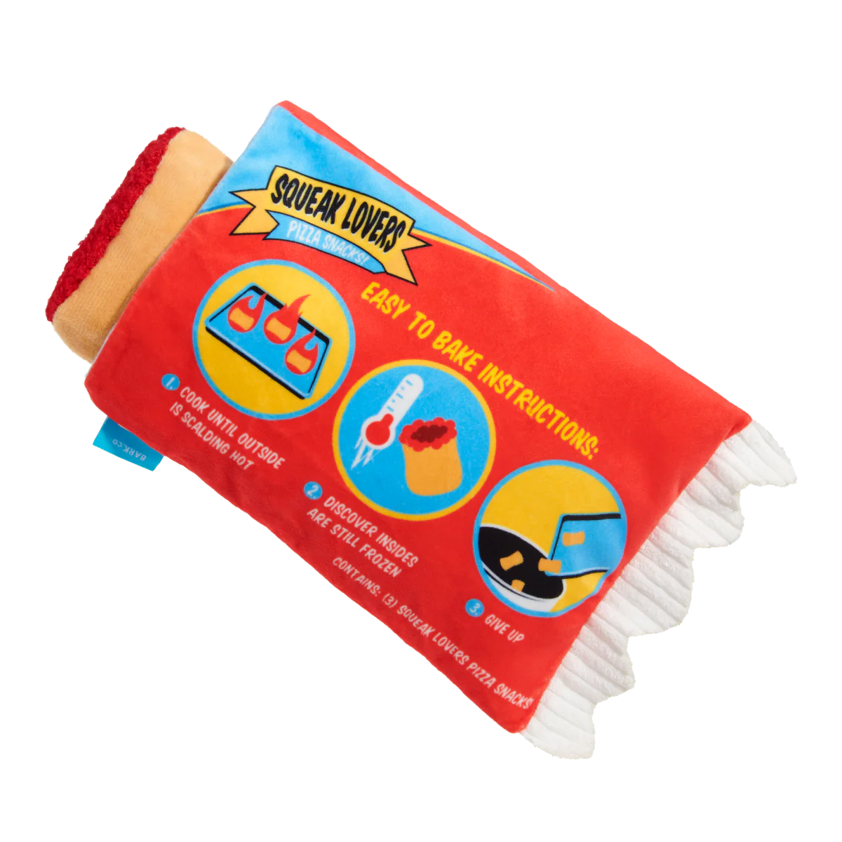 Squeak Lovers Pizza Snacks Plush Multi-Part + Enrichment Dog Toy - Image 3