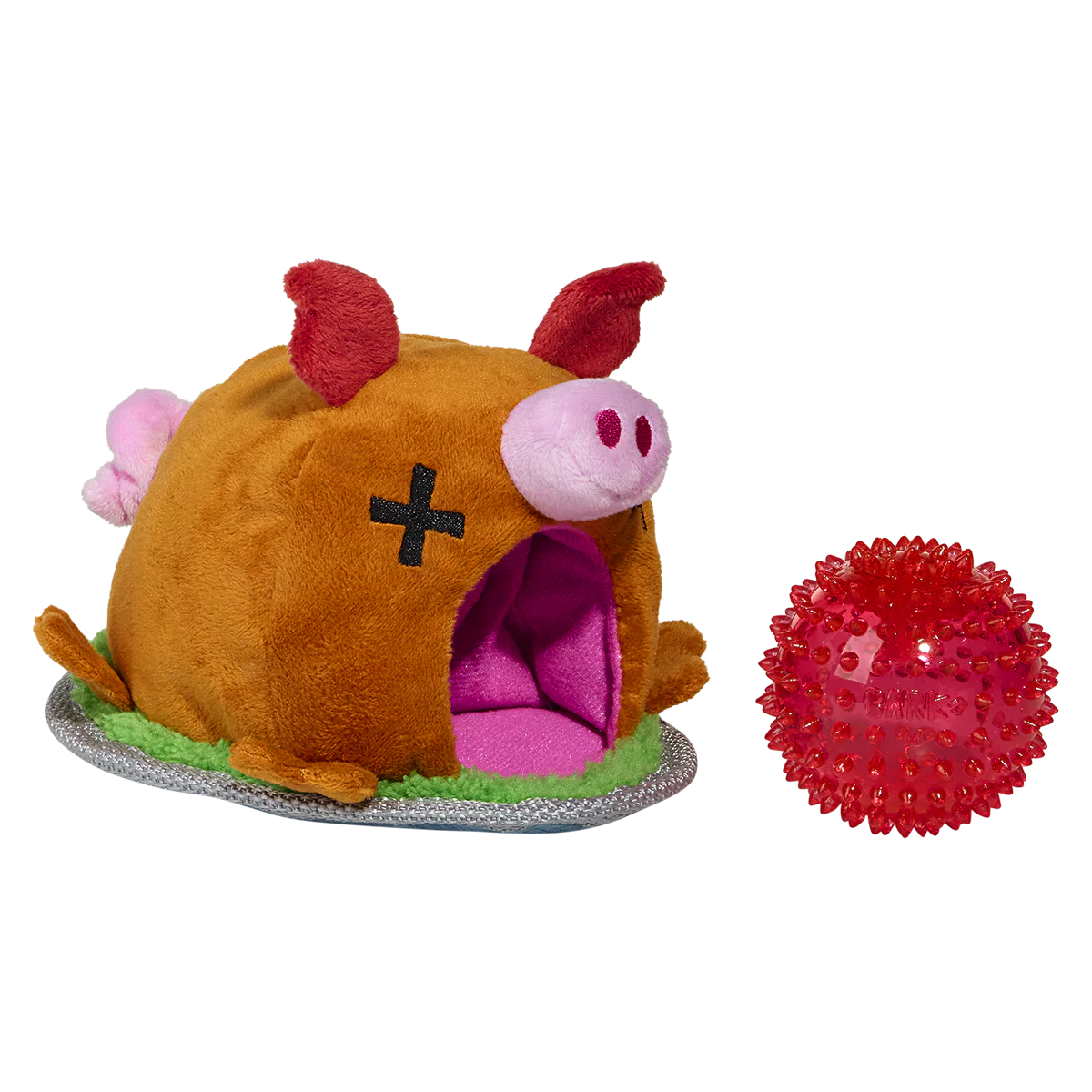 Squeakling Pig Plush Multi-Part + Enrichment + Fetch Dog Toy - Image 3