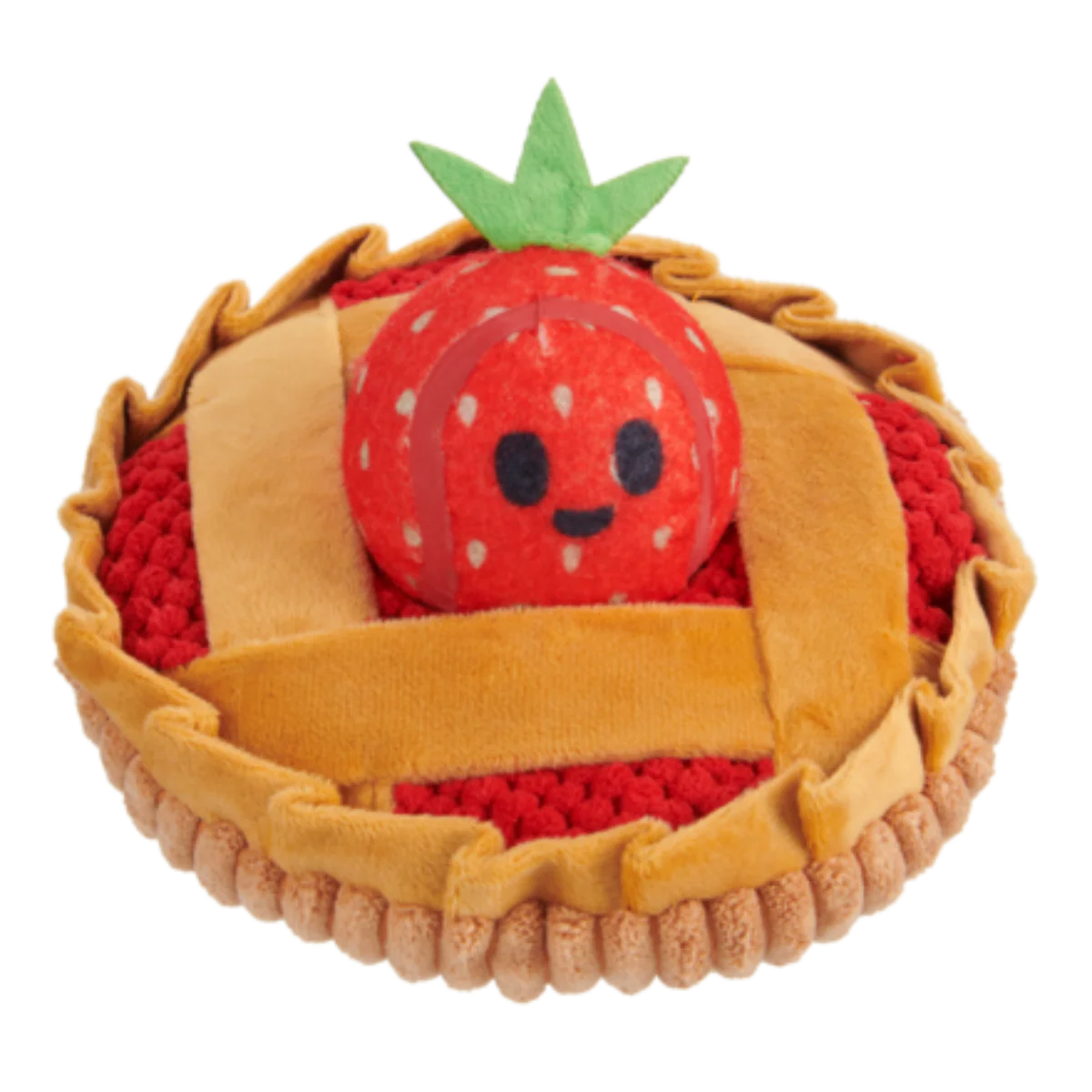 Strawberry Pie Plush Multi-Part + Enrichment Dog Toy - Image 2