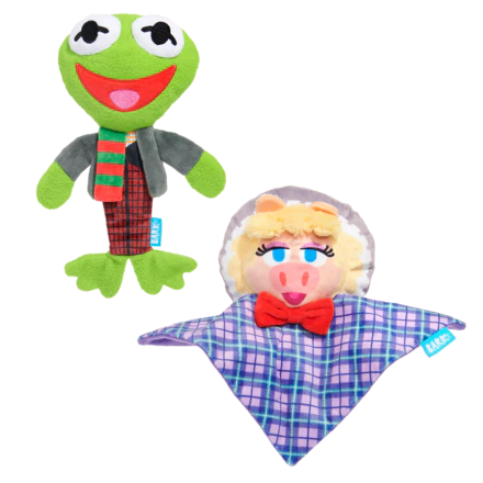 The Muppet Kermit & Miss Piggy Bundle Plush Multi-Part Dog Toy