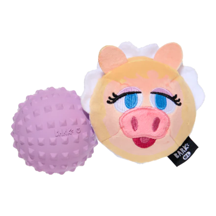 The Muppet Kermit & Miss Piggy Super Chewer Bundle Durable Multi-Part Dog Toy - Image 3
