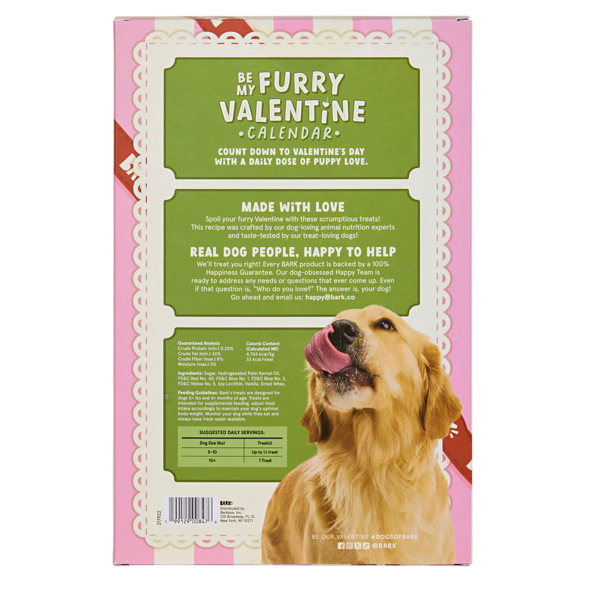 Be My Furry Valentine Treat Calendar Vegetarian Hard & Crunchy Dog Treats - Image 8