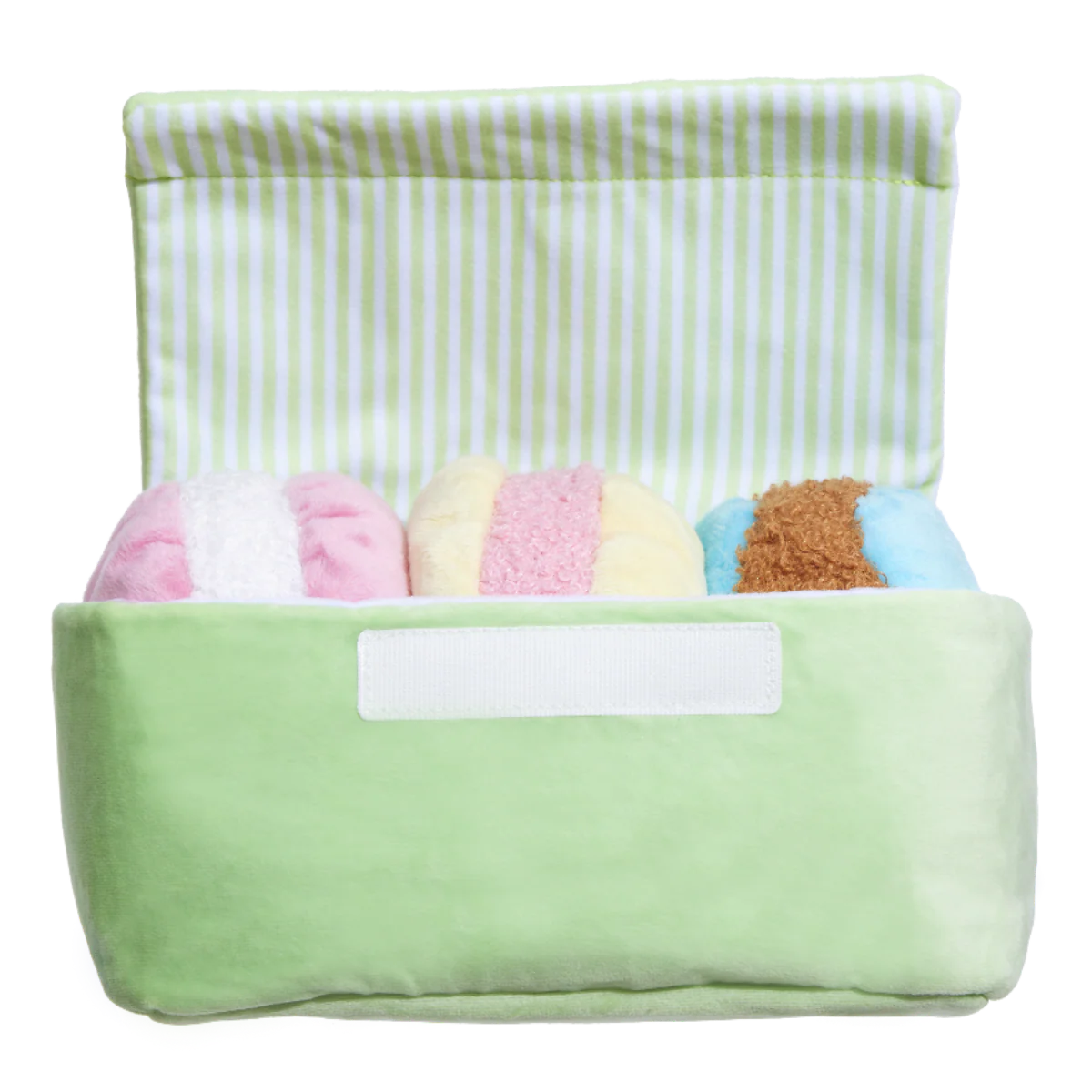 Wee Wee Macaroon Plush Multi-Part + Enrichment Dog Toy - Image 2